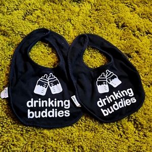 Twin drinking buddies bibs